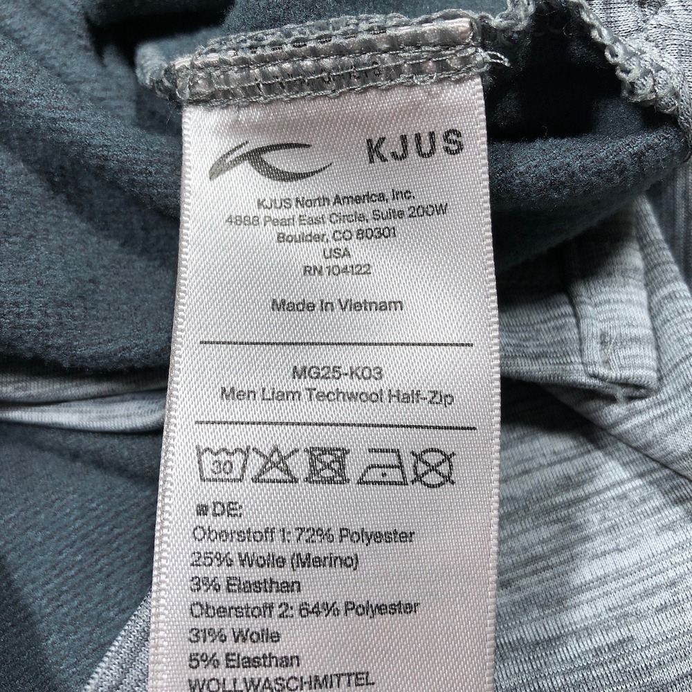 KJUS Liam Techwool Half Zip Mens XL Merino‎ Blend Sweater Pullover Golf - Picture 11 of 13